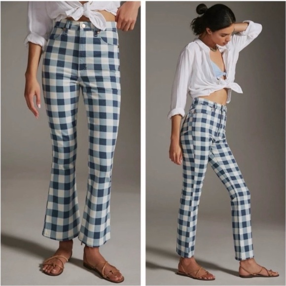 Wrangler Denim - Wrangler Wrock 672 Gingham Cropped Jeans, Size 29, Great Condition!